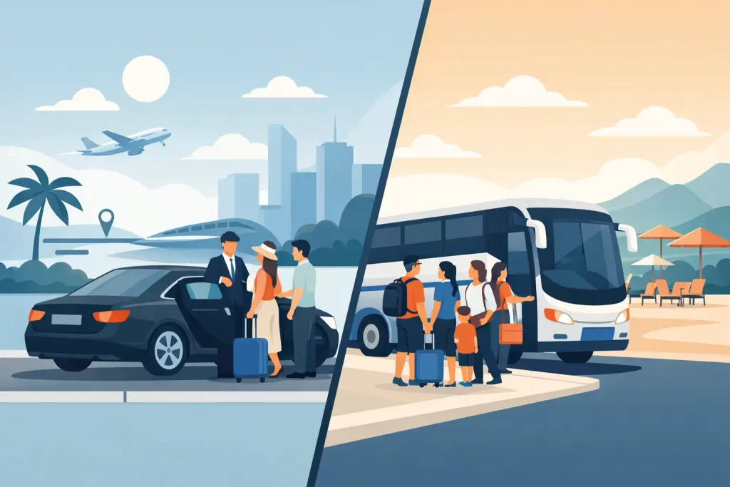 Private Transfer Versus Shared Shuttle