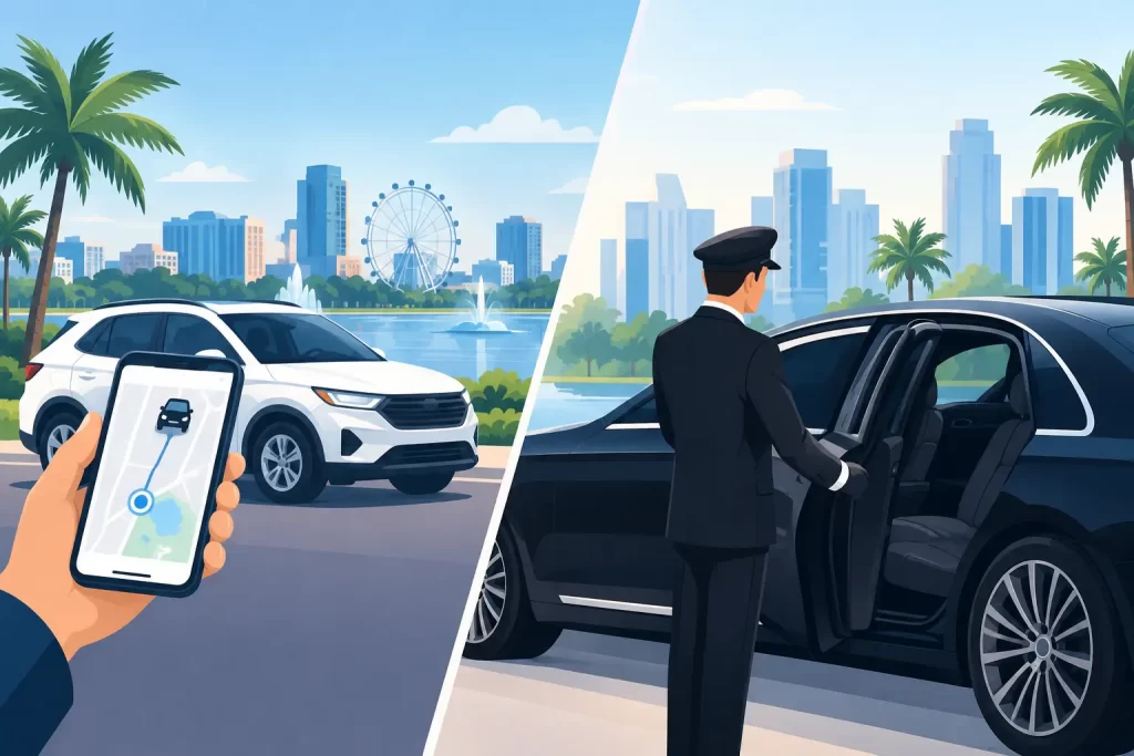 Rideshare Versus Chauffeur for Orlando Travel